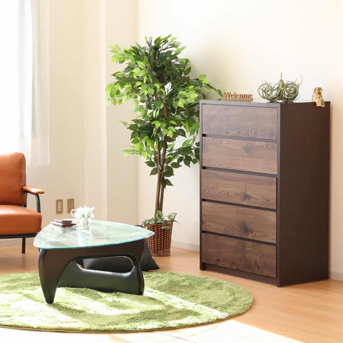 チェスト 幅80cm 5段 ナチュラルモダン 日本製 （ 棚 ラック 引出し