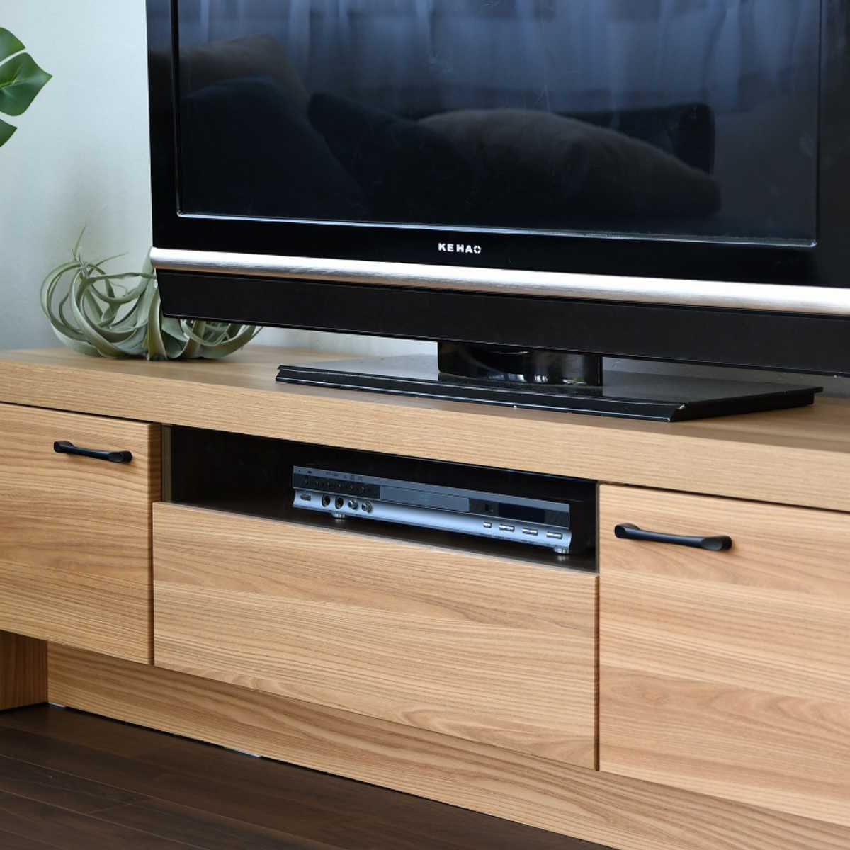 テレビ台 約幅150cm ローボード オーク柄 ナチュラルデザイン （ TV台