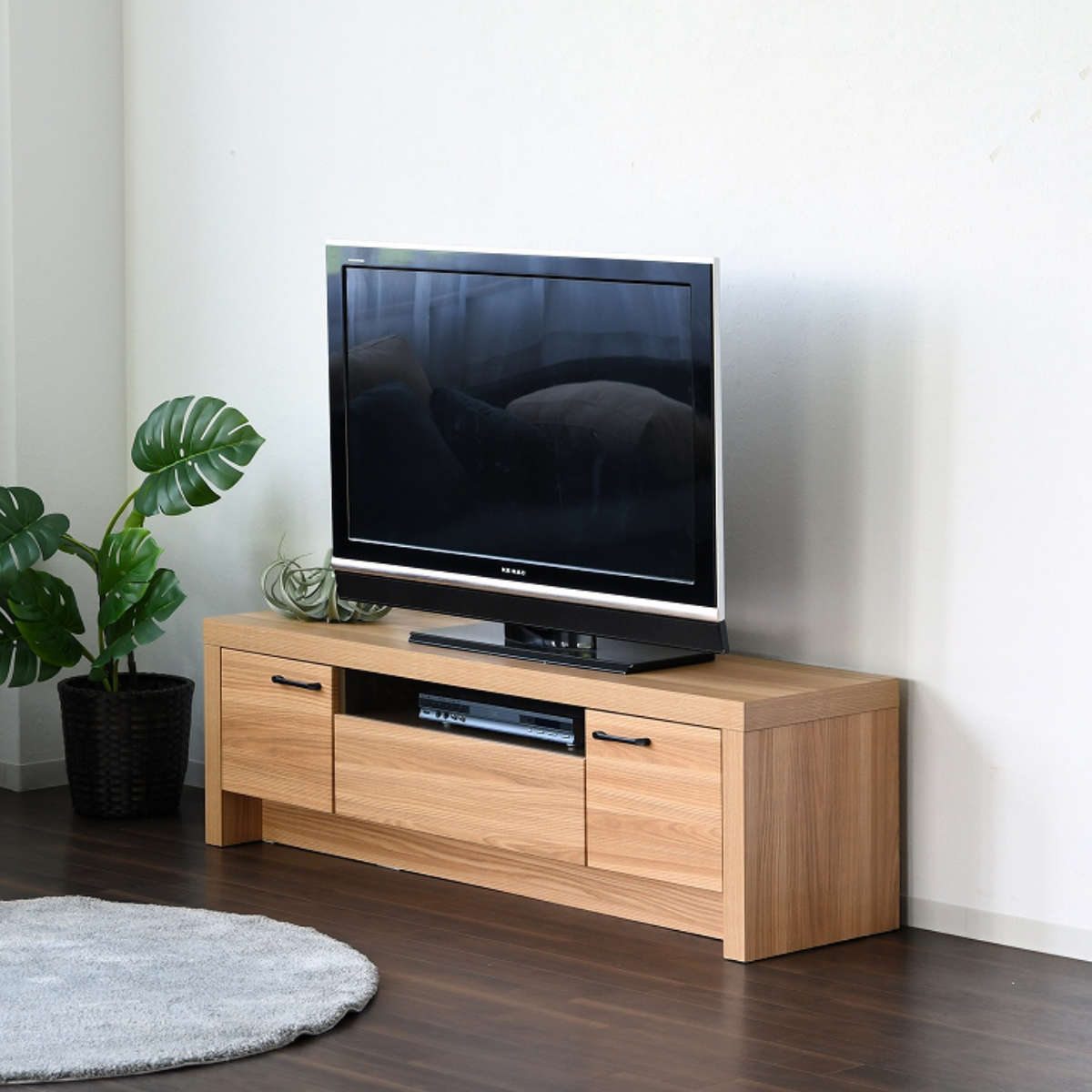 テレビ台 約幅150cm ローボード オーク柄 ナチュラルデザイン （ TV台