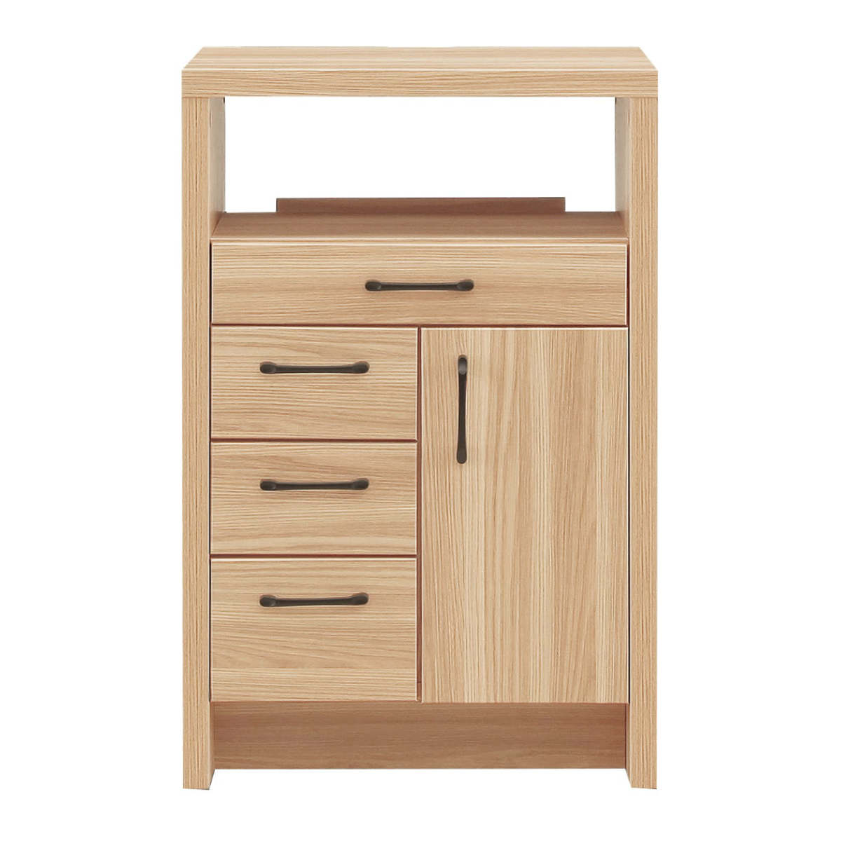 ファックス台 オーク柄 ナチュラルデザイン 幅59cm （ 電話台 ルーター