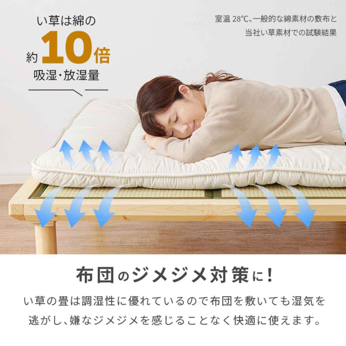 HAGiHARA（萩原） 畳ベッド シングル すのこ 畳マットレス 天然い草 高