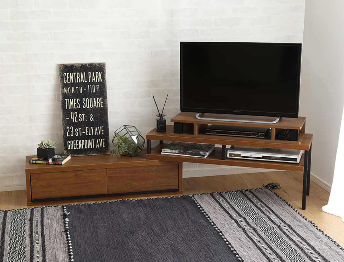 ホームテイスト（HOME taste） モニター台 幅79.2cm ヴィンテージ調