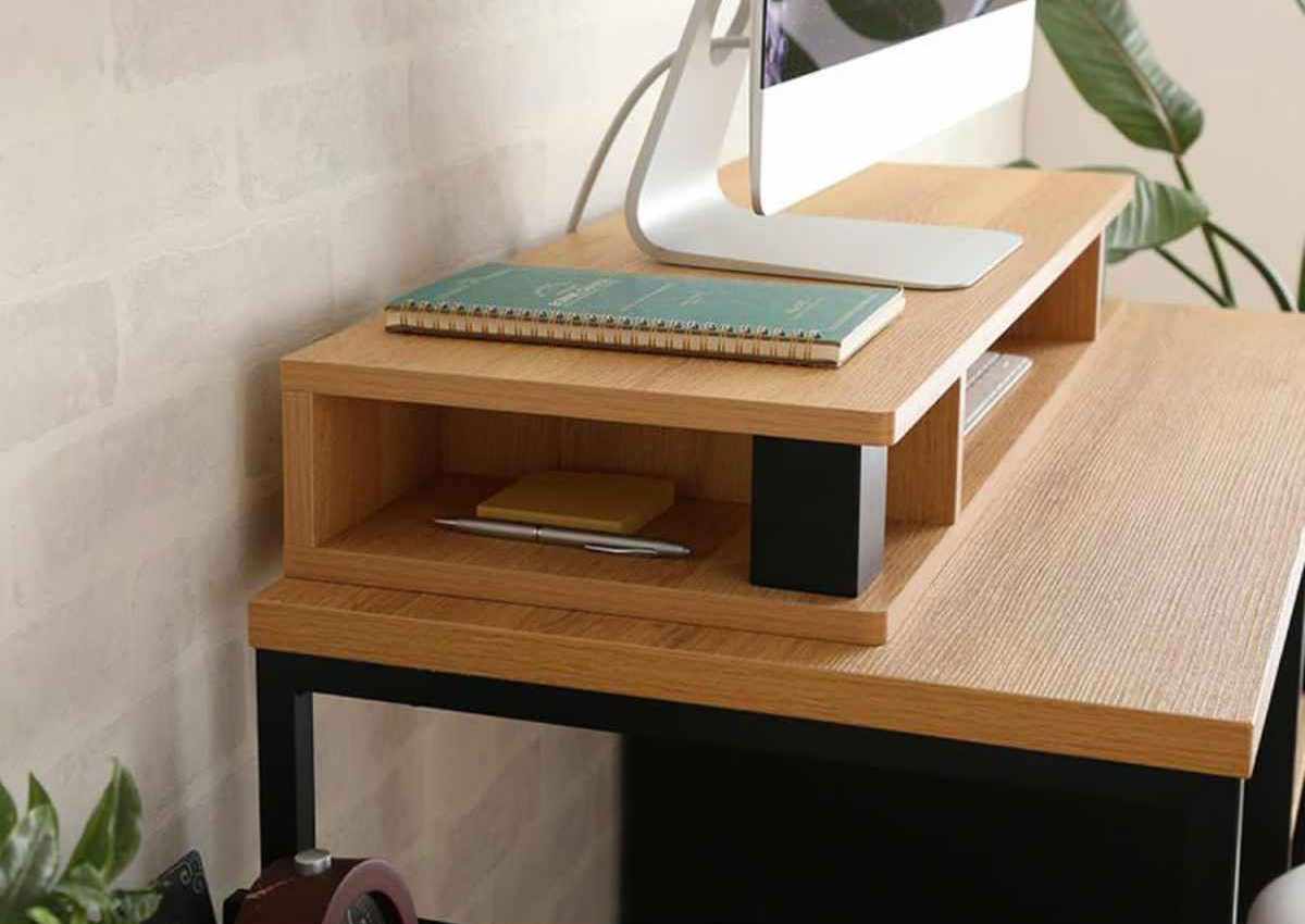 ホームテイスト（HOME taste） モニター台 幅79.2cm テレビ下収納 木目