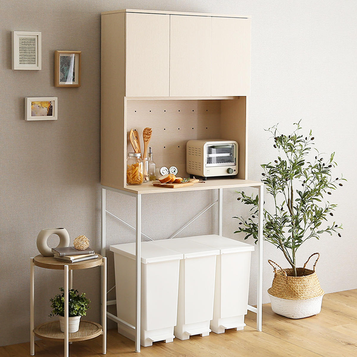 ホームテイスト（HOME taste） ごみ箱上ラック 幅81.5cm ワイドタイプ