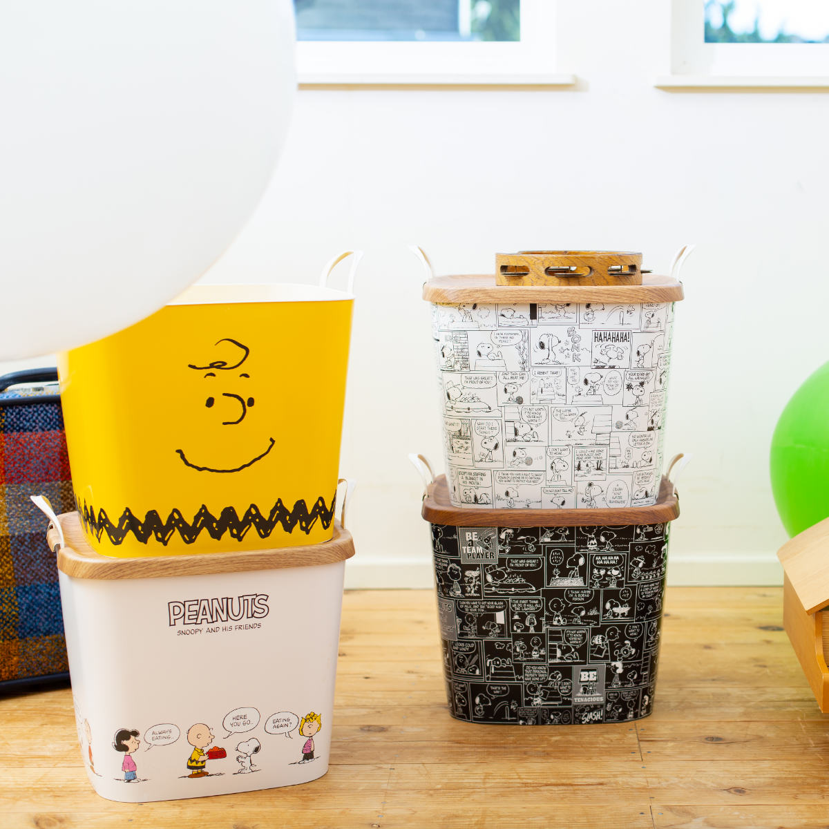 stacksto.（スタックストー） バスケット バケット M 25L PEANUTS