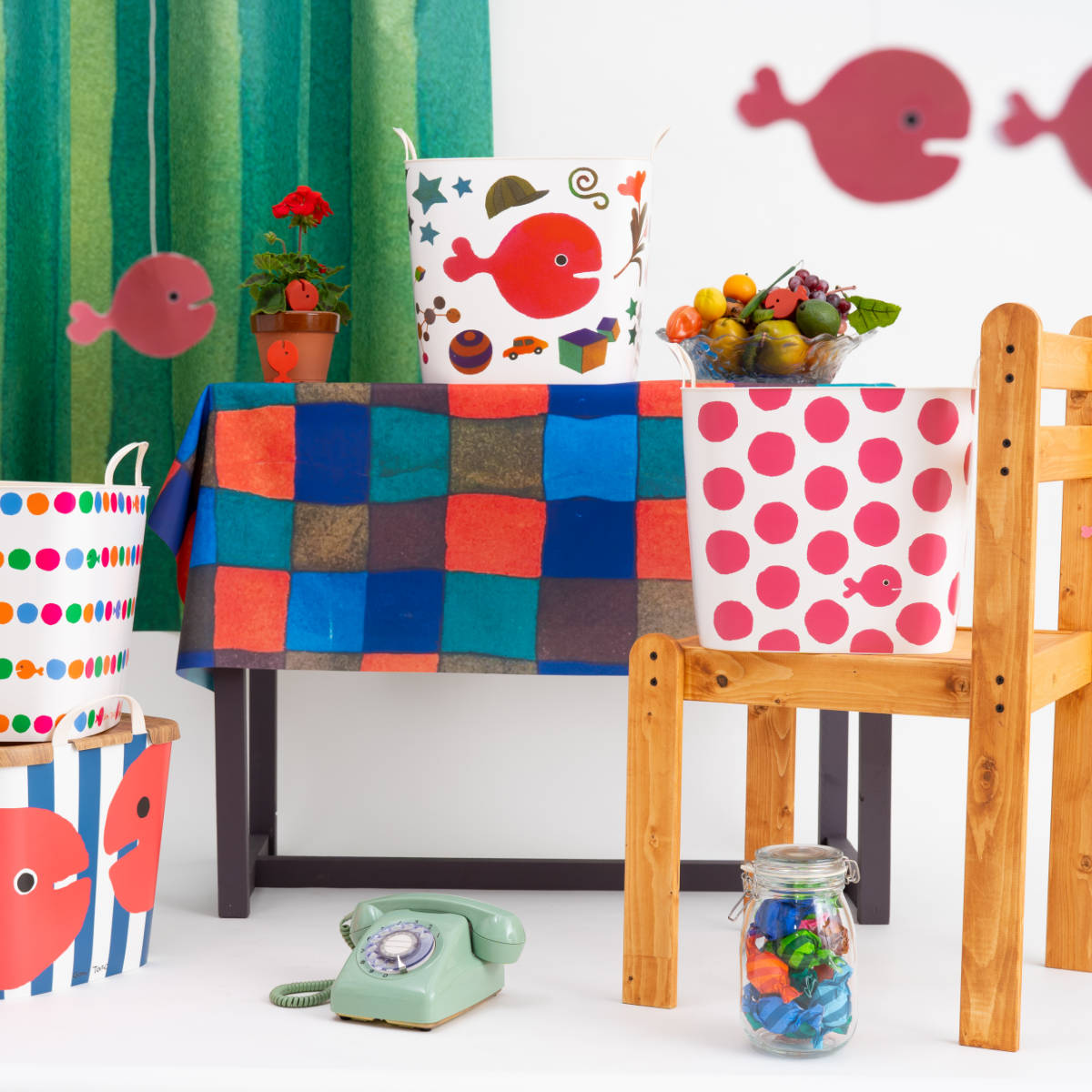 stacksto.（スタックストー） バスケット バケット M 25L きんぎょがに