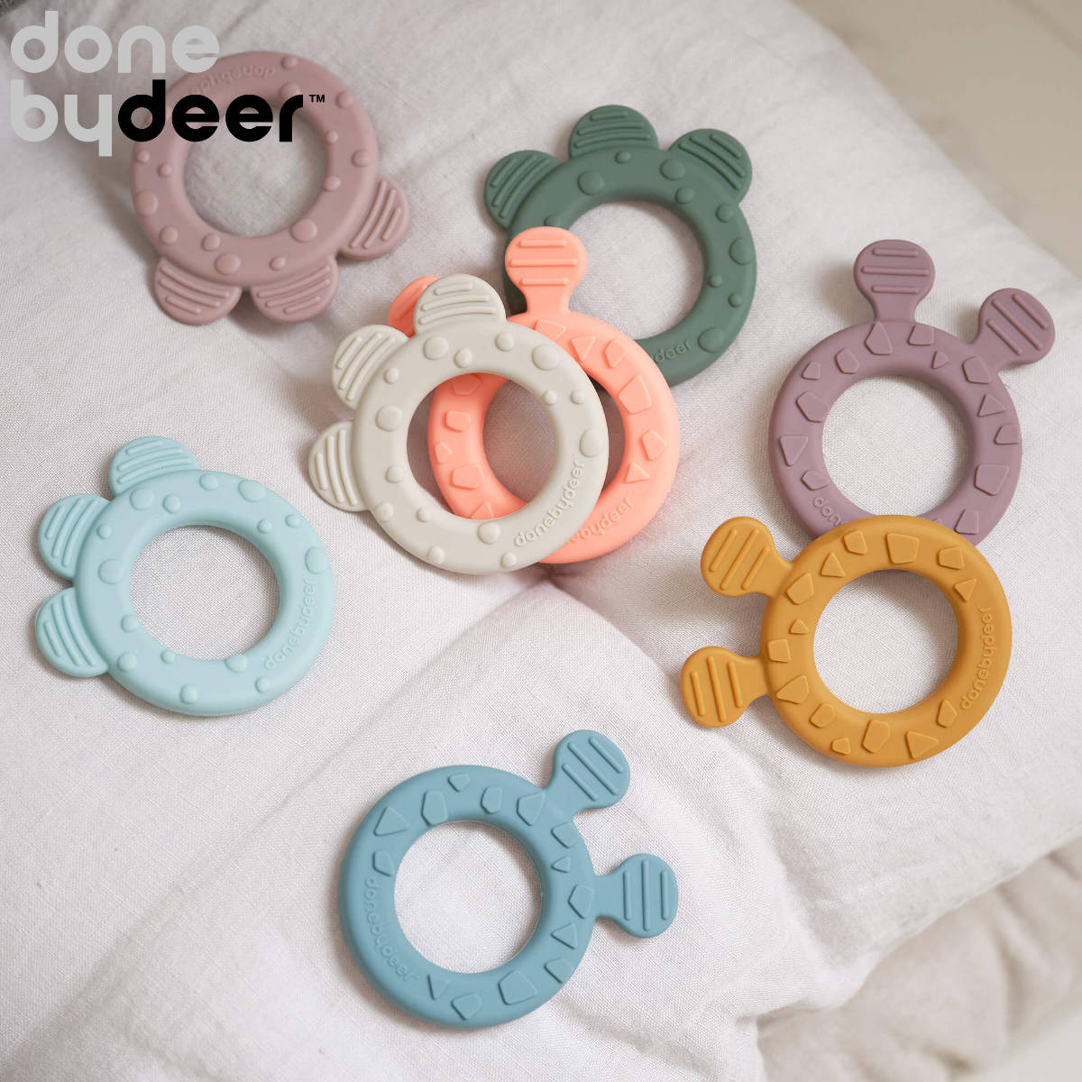 Done by Deer（ダンバイディア） 歯固め おもちゃ ディアフレンズ 2個