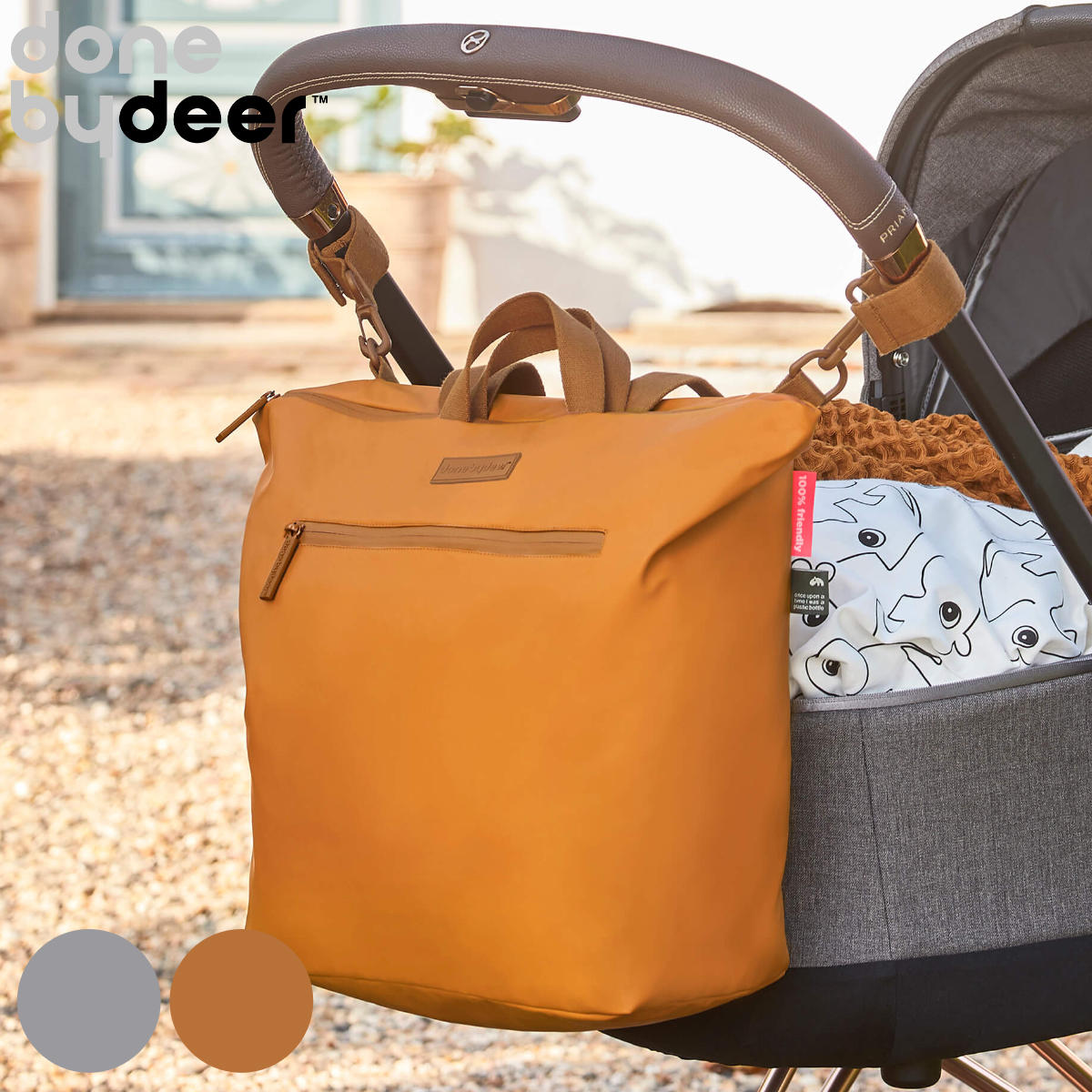 マザーズバッグ チェンジングバックパック Done By Deer チェンジングマット付き 20L ( リュック ベビー リュックサック 鞄 かばん お出かけ 赤ちゃん )