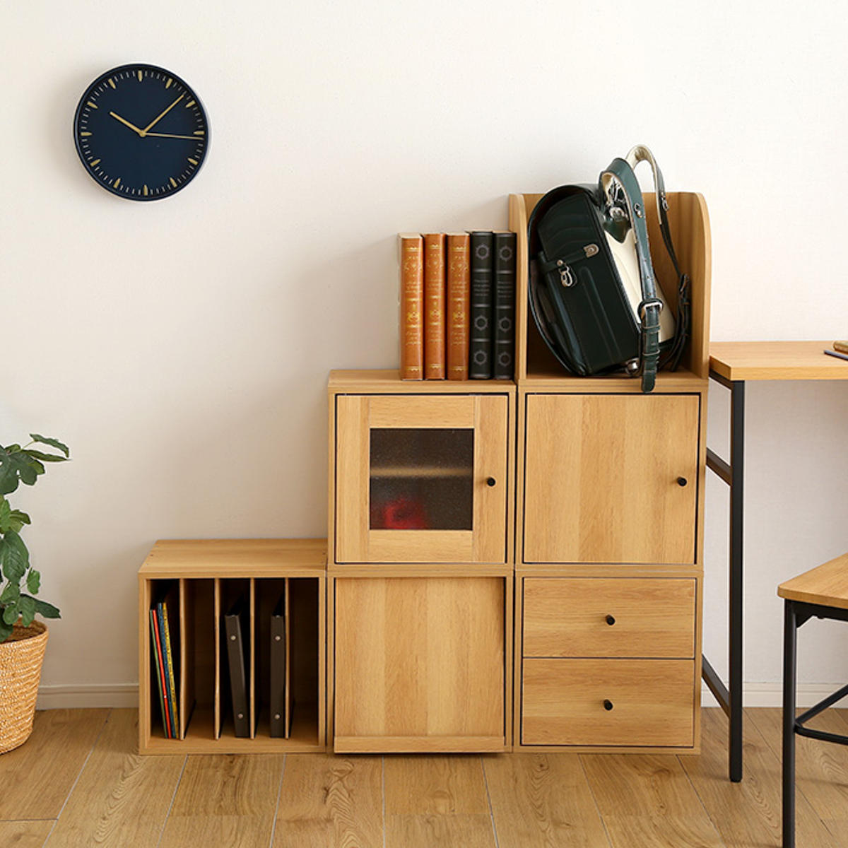 ホームテイスト（HOME taste） キューブラック 幅35cm 書類棚