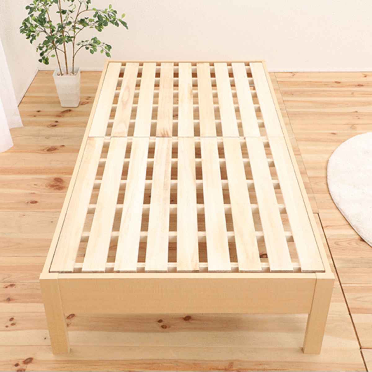 すのこベッド シングル ステージタイプ 国産ひのき 天然木 日本製