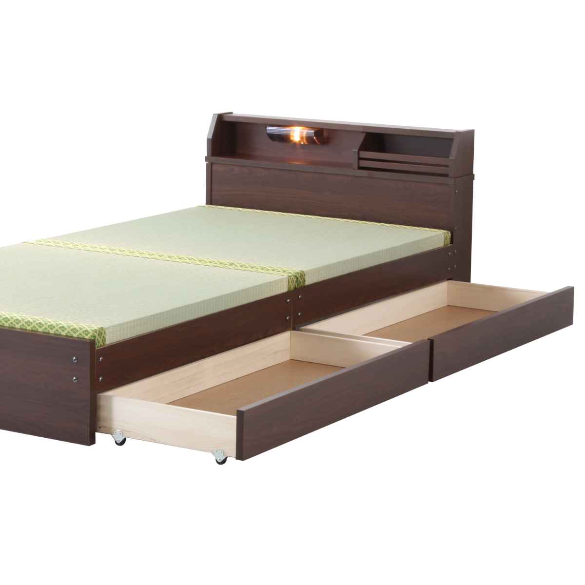 畳のシングルベッド  深めのコロ付き引き出し２枚 楽天市場】【MAX3000円OFFクーポン配布中！】 畳ベッド シングル