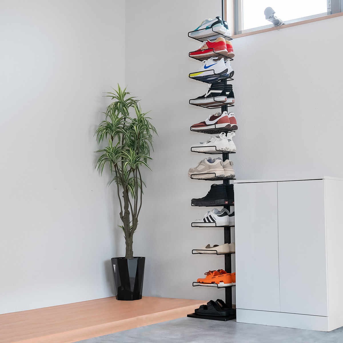 ホームテイスト（HOME taste） 突っ張り シューズラック 工具不要 最大