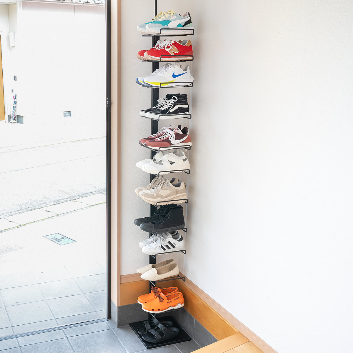 ホームテイスト（HOME taste） 突っ張り シューズラック 工具不要 最大