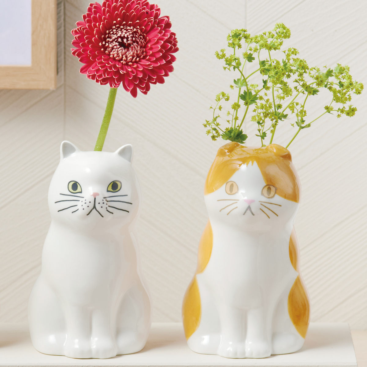 セトクラフト 花瓶 ペン立て フラワー&ペンスタンド 猫 （ 花ビン