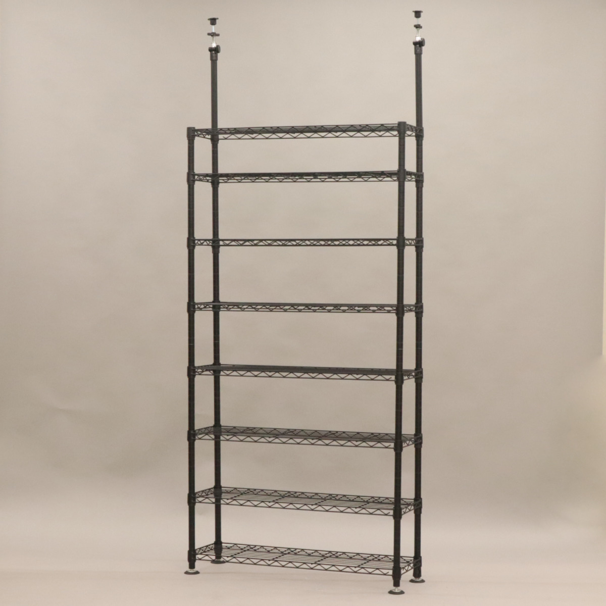 エイ・アイ・エス 突っ張り スチールラック 幅93cm 8段 高耐荷重 簡単