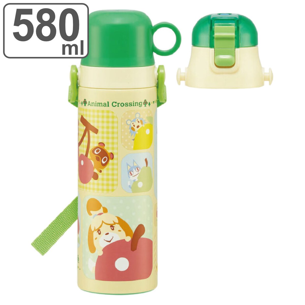 スケーター 水筒 580ml 超軽量2WAYステンボトル どうぶつの森21