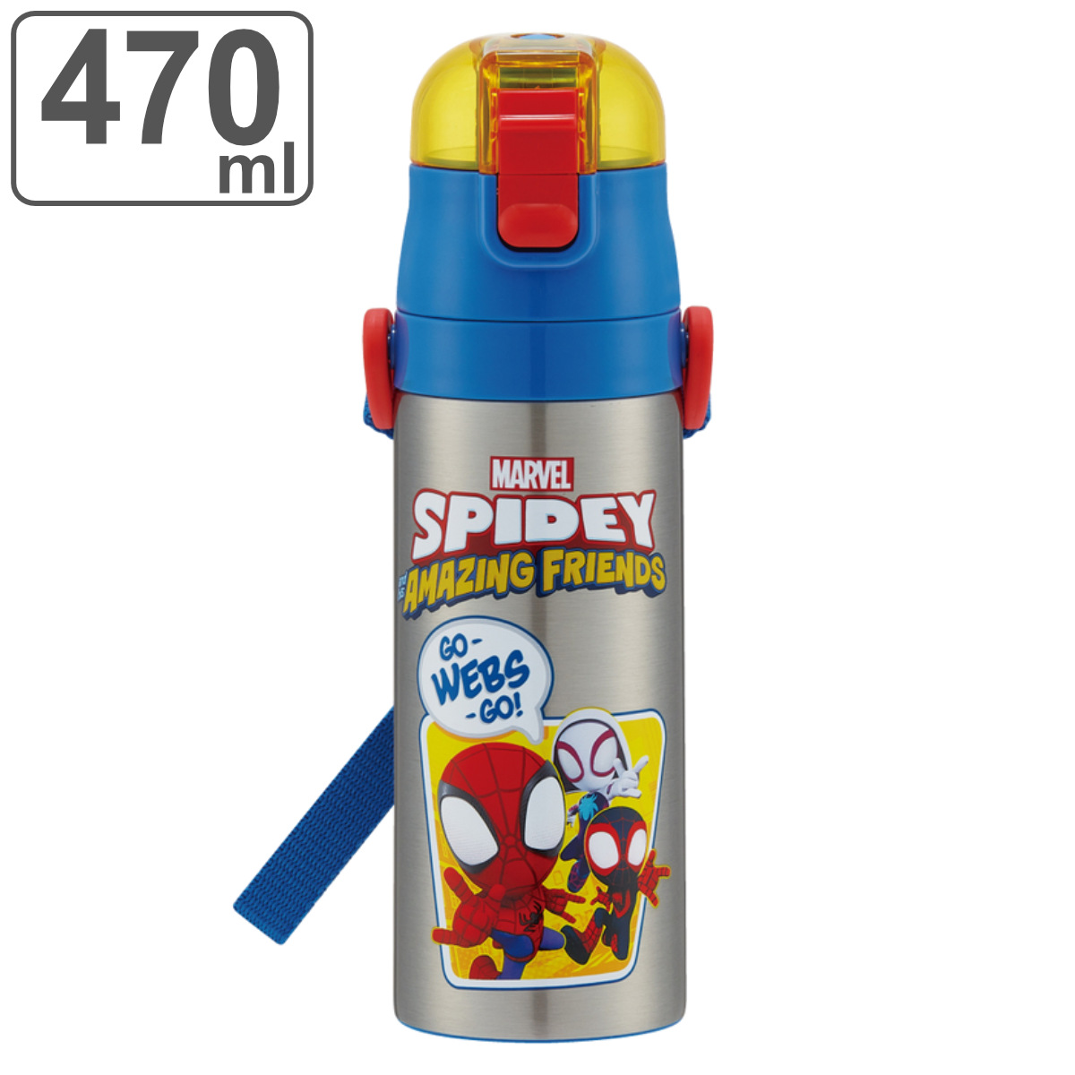 スケーター 水筒 470ml 超軽量ダイレクトボトル SPIDEY