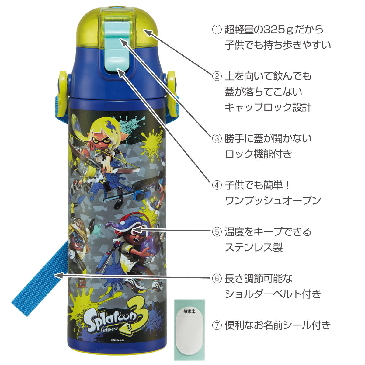 水筒 580ml 超軽量ダイレクトボトル スプ...の詳細画像1