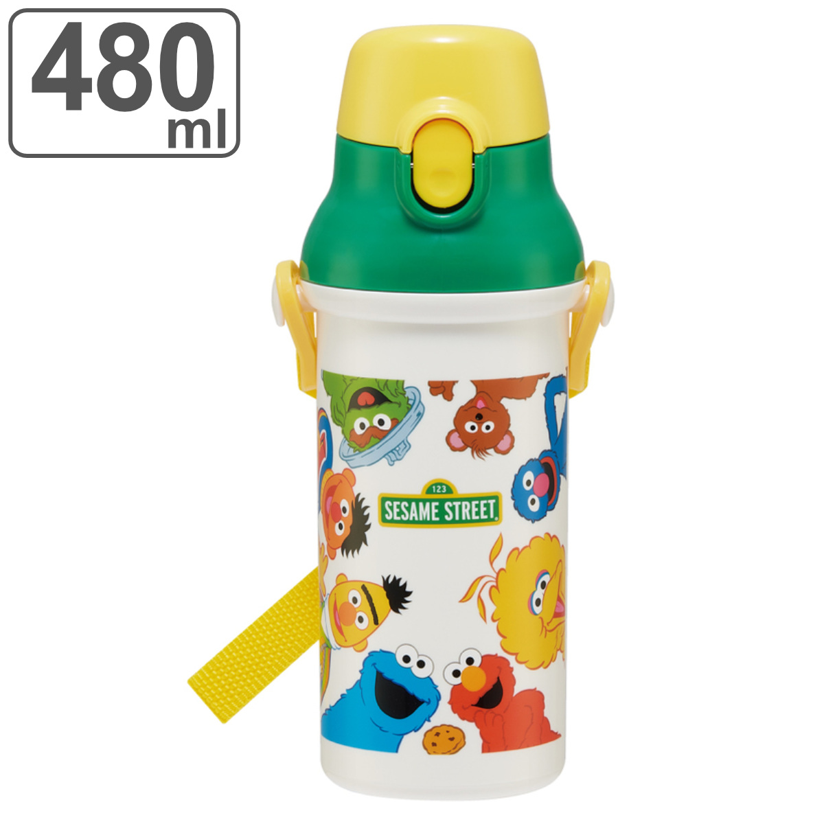 スケーター 水筒 480ml 抗菌直飲プラボトル セサミストリート