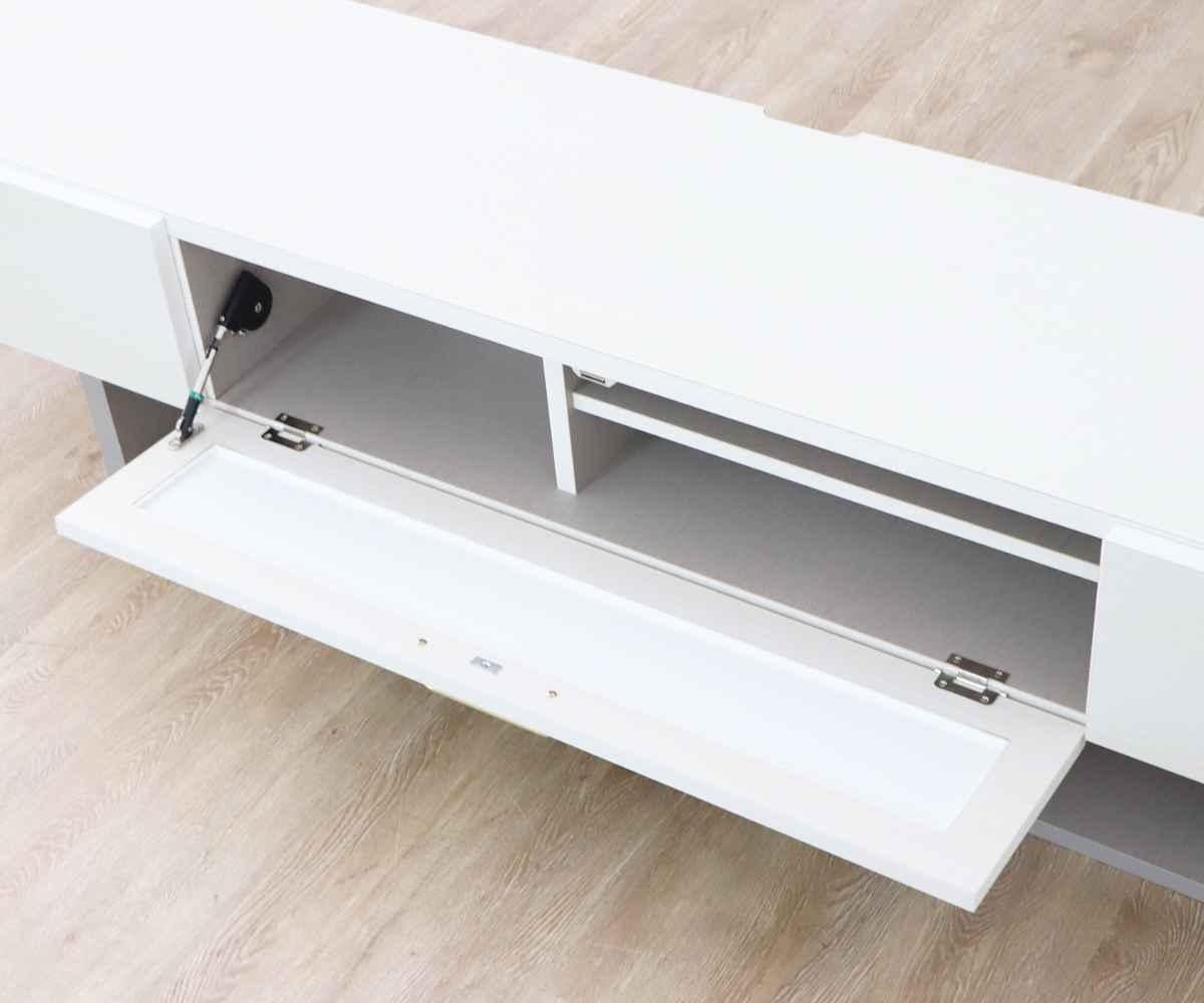 東馬（Tohma） テレビ台 ローボード 北欧風 ミルキーホワイト 幅180cm