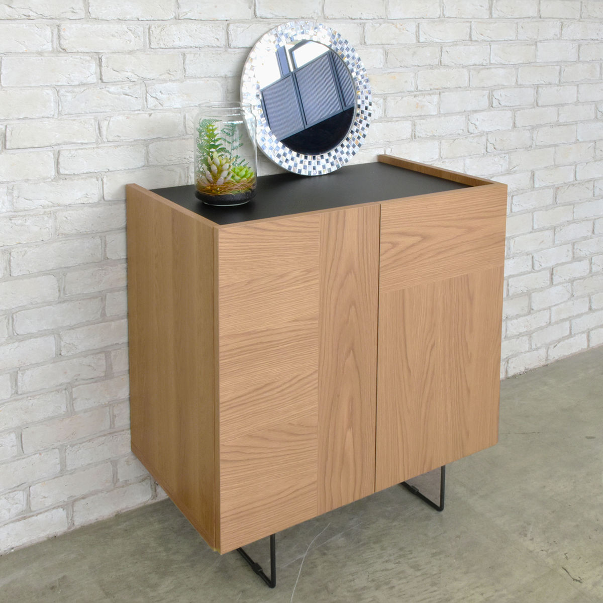 GART（ガルト） サイドーボード ヴィンテージ調 突板仕上げ 日本製 幅