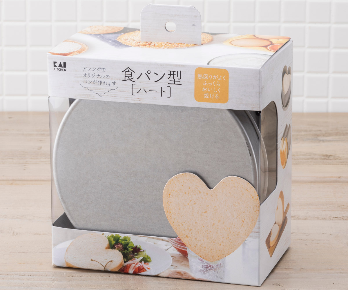 貝印 食パン型 ハート型 日本製 （ パン型 パン作り 鉄製 ハート パン