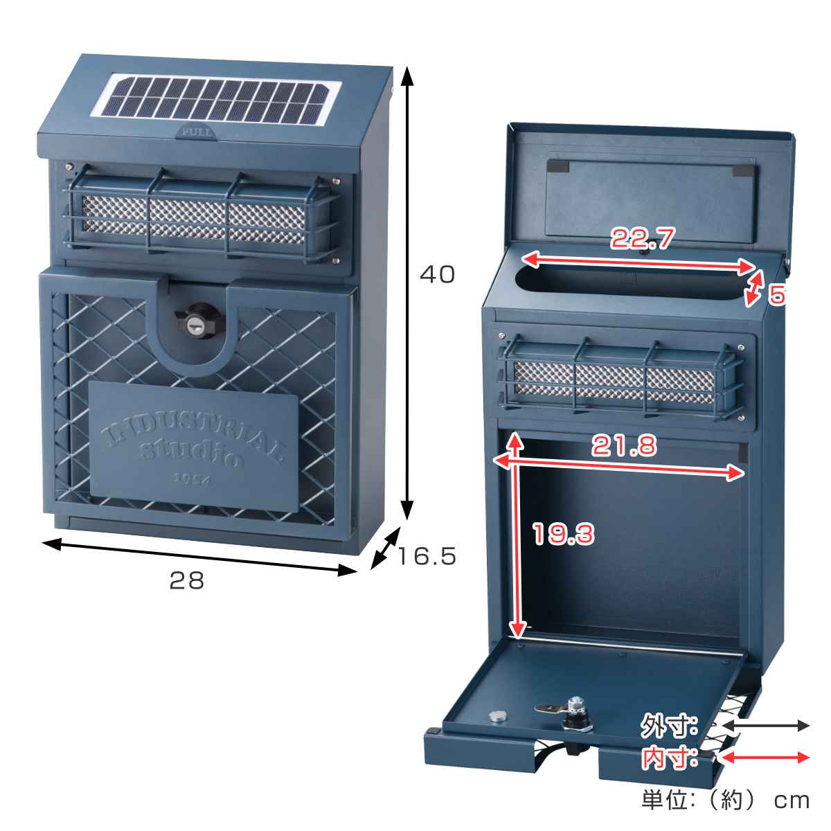 セトクラフト 郵便ポスト ウォールポスト インダストリアル 壁掛け