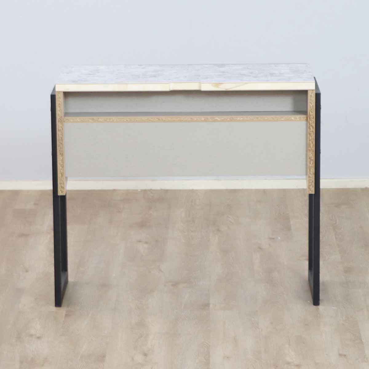 ホワイト メラミン パソコンデスク 約98cm x 45cm サンワダイレクト ワークデスク 幅60×奥行45cm モニターアーム対応