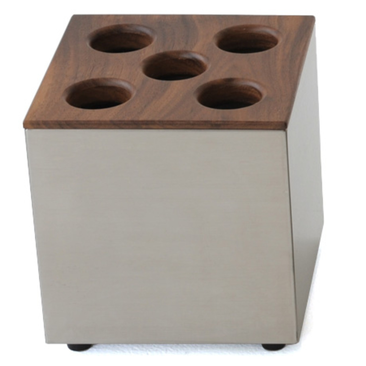 傘立て CUBE 5穴タイプ 天然木 ステンレス （ アンブレラ