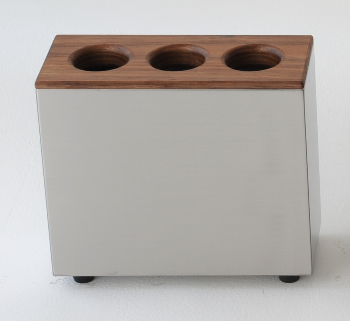 傘立て CUBE 3穴タイプ 天然木 ステンレス （ アンブレラスタンド