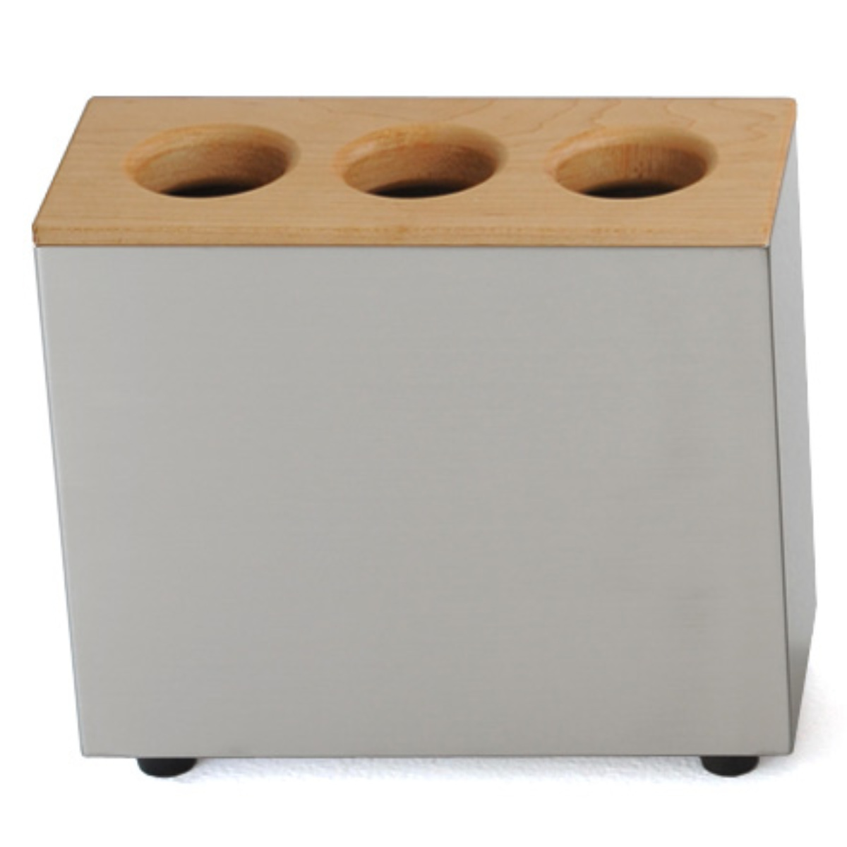 傘立て CUBE 3穴タイプ 天然木 ステンレス （ アンブレラスタンド