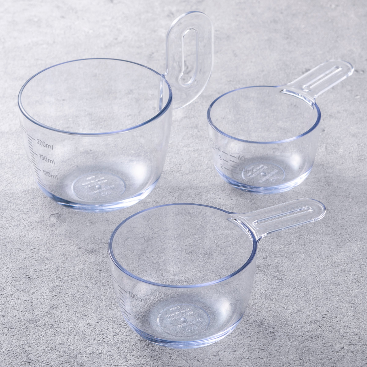 貝印 計量カップ 3個セット 60ml 100ml 200ml スタッキング 食洗機対応