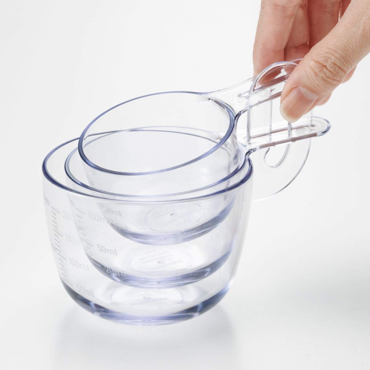 貝印 計量カップ 3個セット 60ml 100ml 200ml スタッキング 食洗機対応