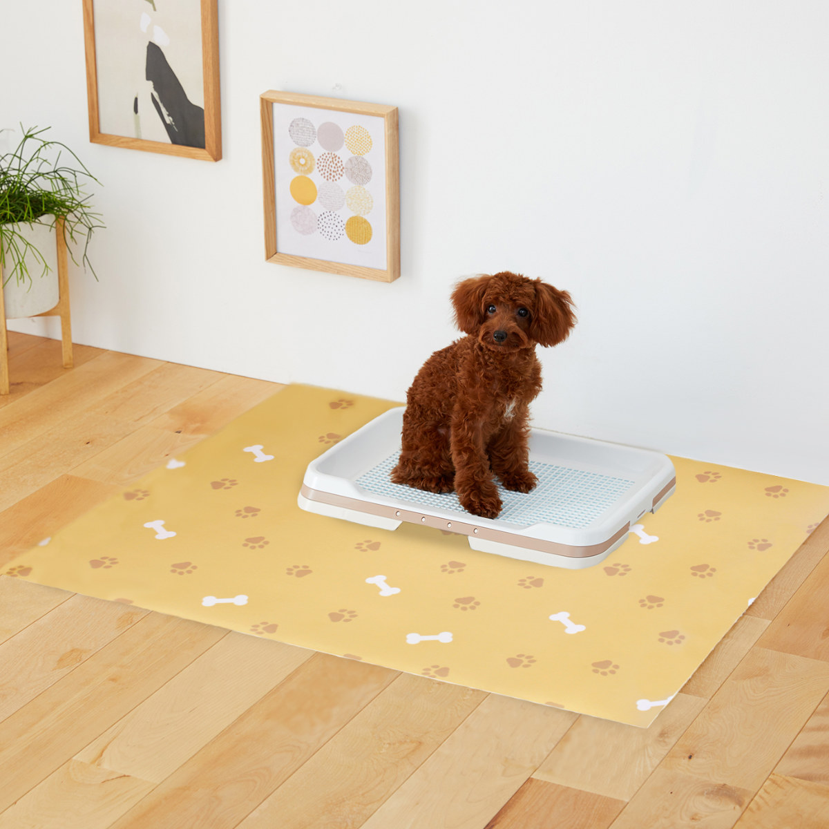 オカ ペットマット ラクぺトモ 65×90cm ケージマット 拭ける 防水 犬