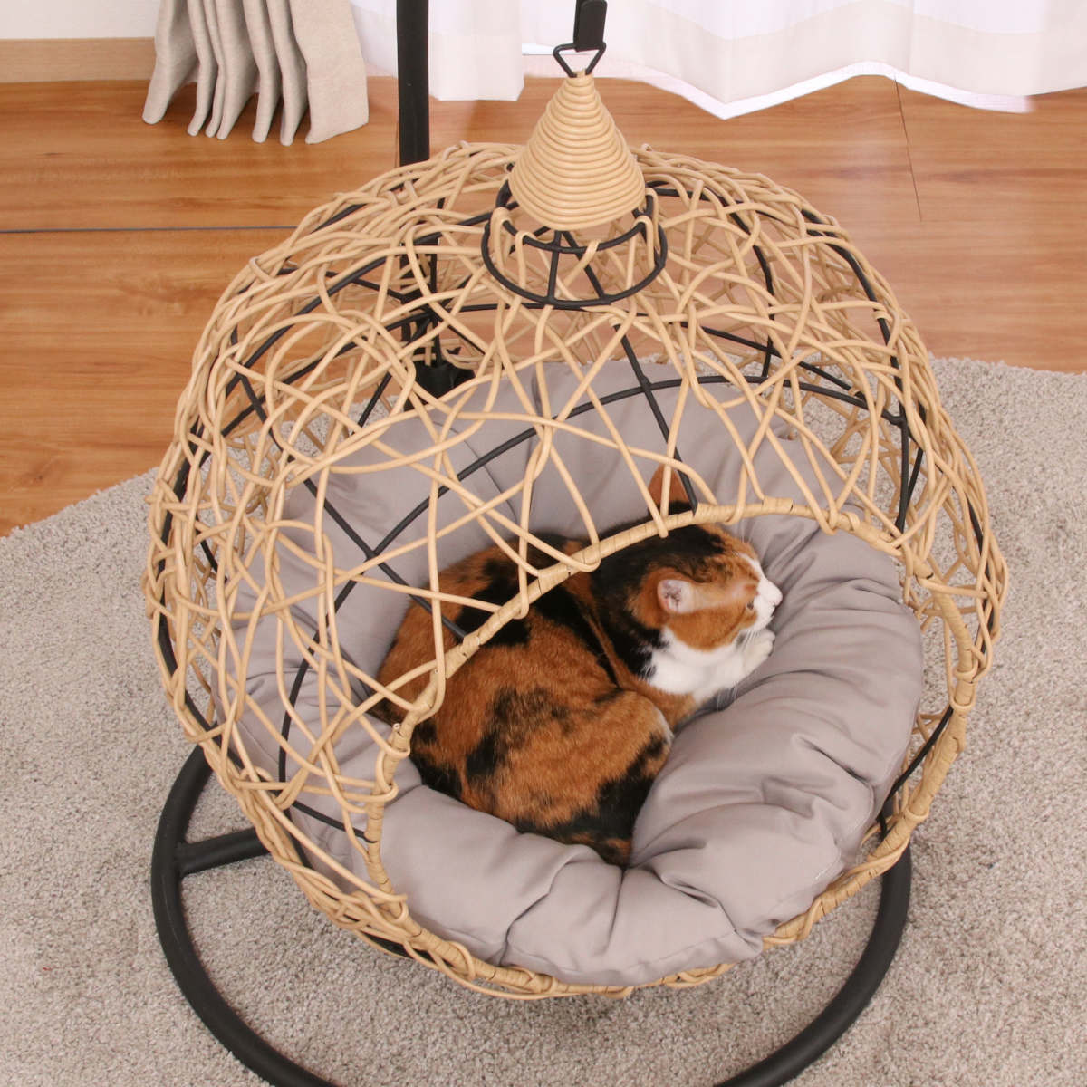 不二貿易（Fuji Boeki） ペットベッド ハンギングチェア ペット用 丸型