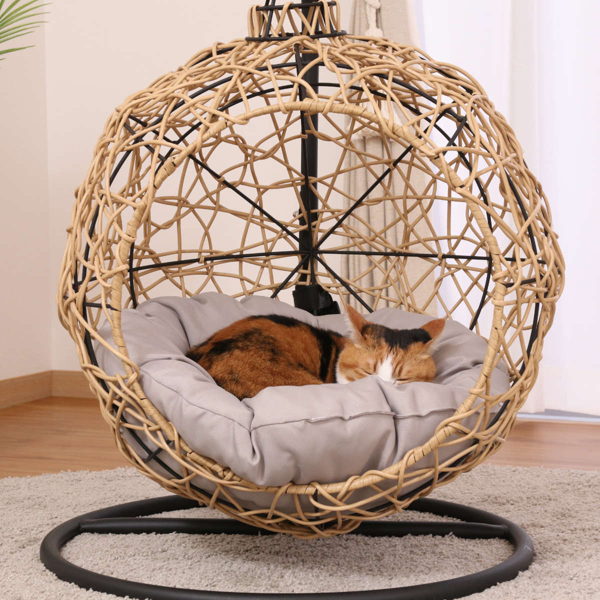 不二貿易（Fuji Boeki） ペットベッド ハンギングチェア ペット用 丸型