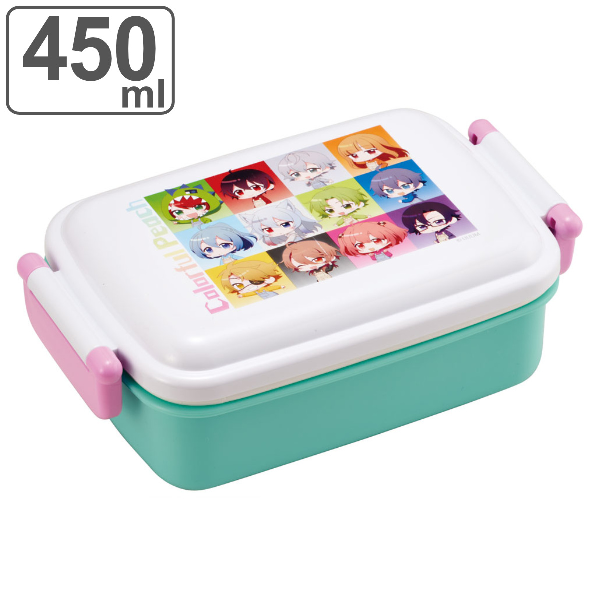 スケーター 弁当箱 1段 450ml 抗菌ふわっとタイトランチ カラフル