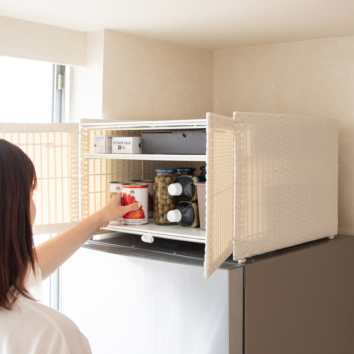冷蔵庫上ラック Rifero リフェロ （ キッチンラック 冷蔵庫収納 冷蔵庫