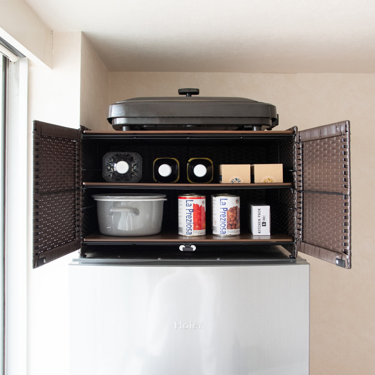 冷蔵庫上ラック Rifero リフェロ （ キッチンラック 冷蔵庫収納 冷蔵庫