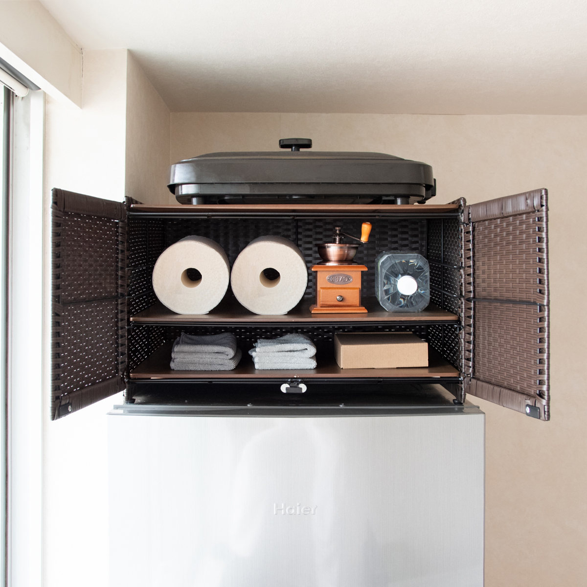 冷蔵庫上ラック Rifero リフェロ （ キッチンラック 冷蔵庫収納 冷蔵庫