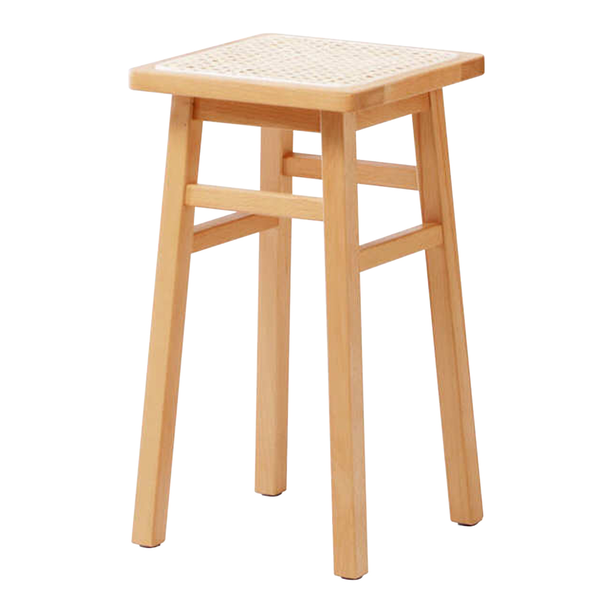 弘益 Mash スツール ラタン 高さ45cm 天然木 飾り棚 （ 椅子 サイド