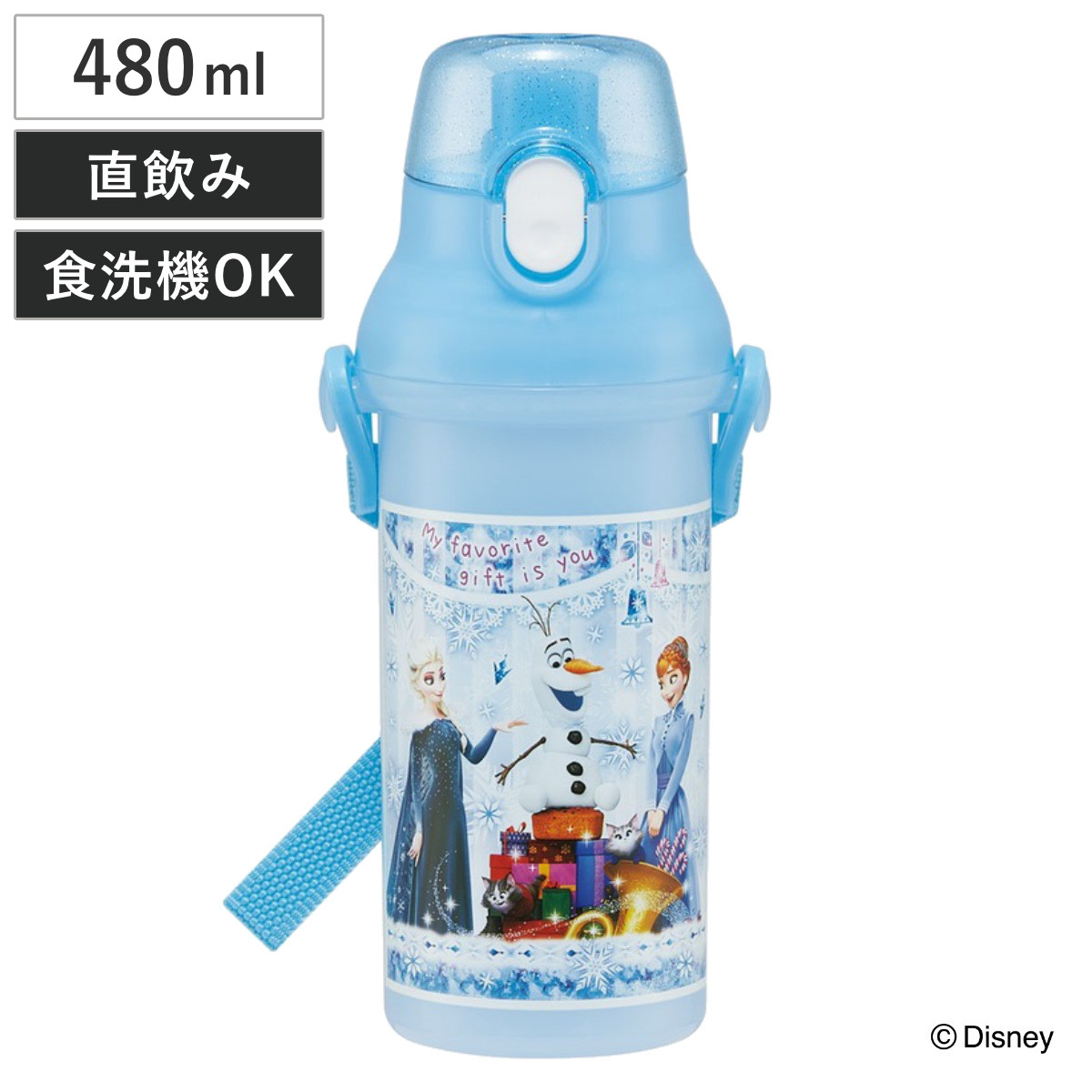スケーター 水筒 480ml 抗菌直飲プラボトル アナと雪の女王24 （ アナ