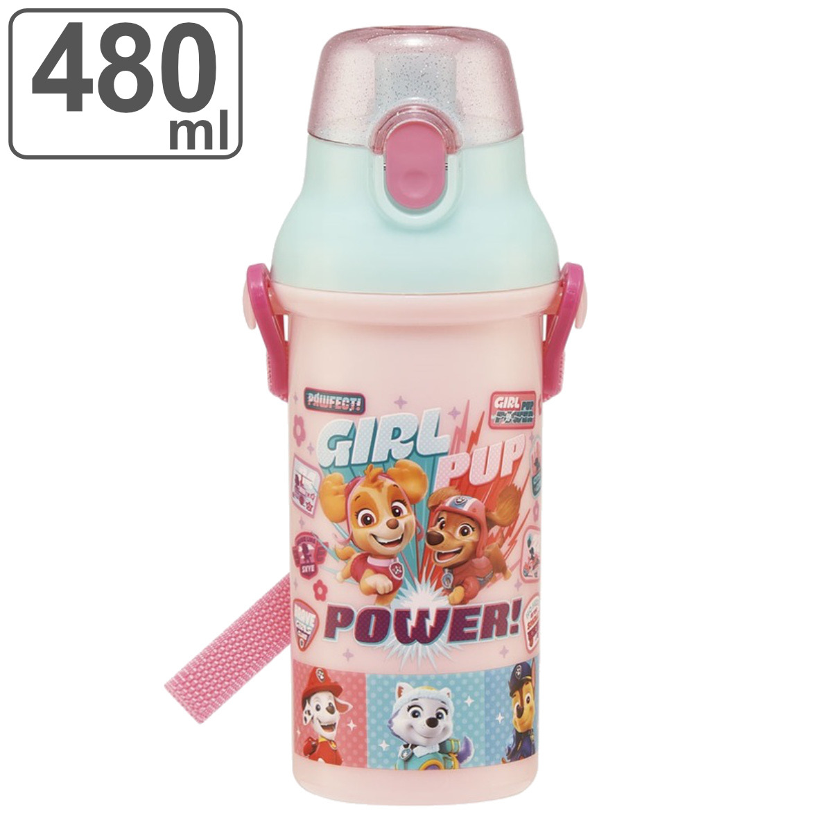 スケーター 水筒 480ml 抗菌直飲プラボトル パウパトGIRL （ パウ