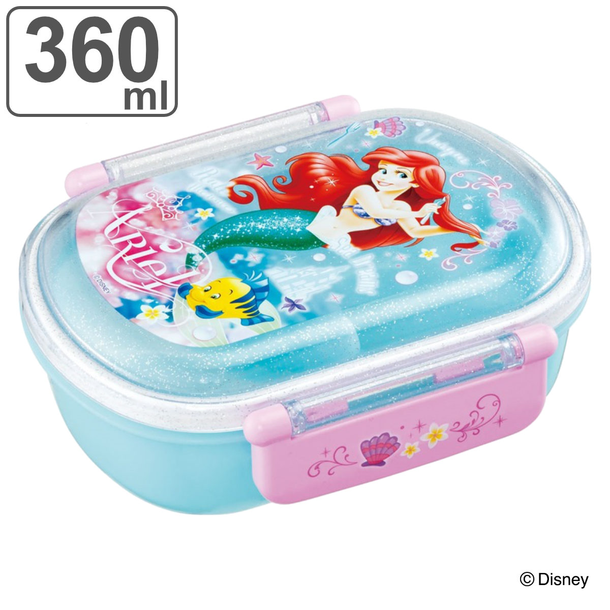 スケーター 弁当箱 1段 360ml 抗菌ふわっとタイトランチ アリエル24