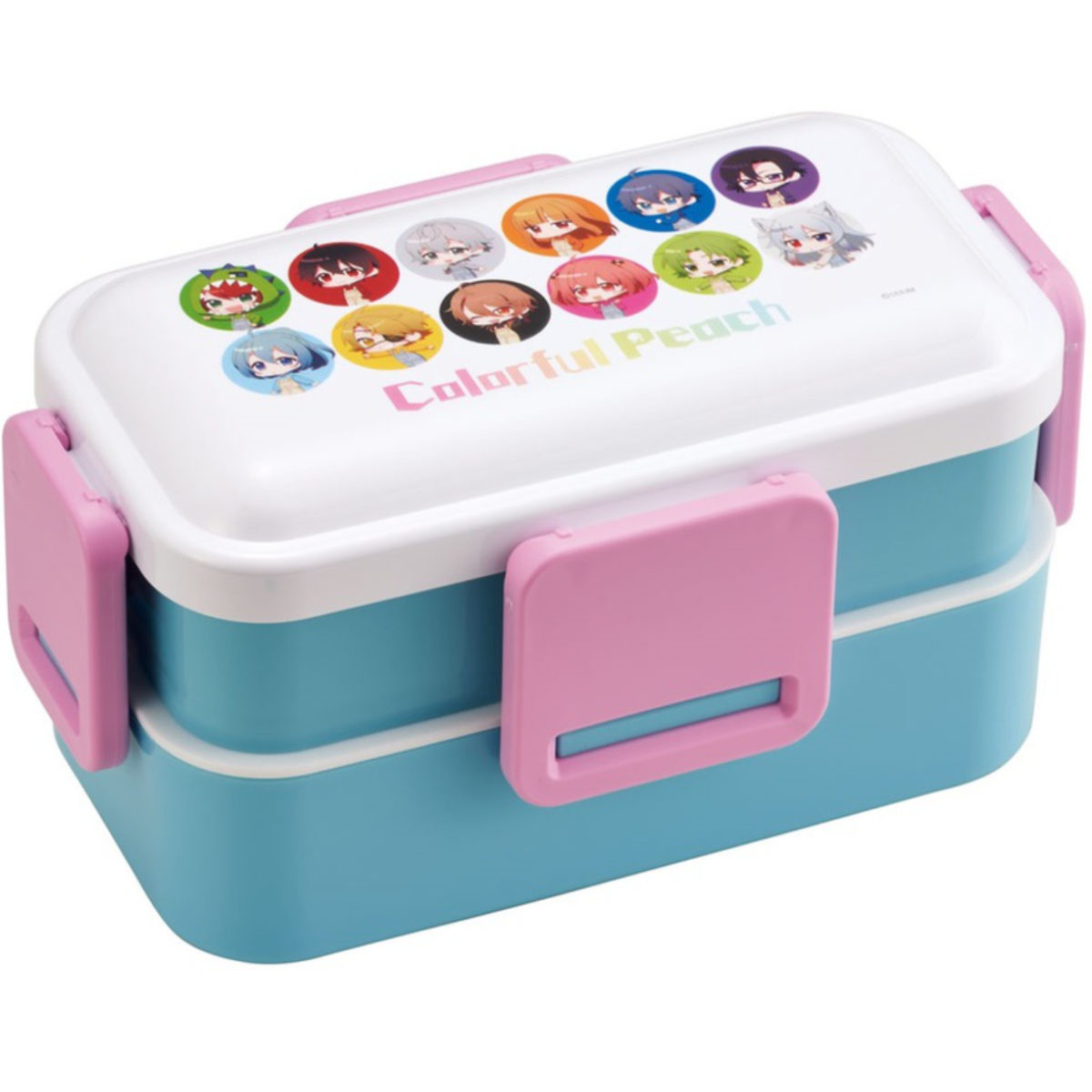 スケーター 弁当箱 2段 600ml 抗菌2段ふわっと弁当箱 カラフルピーチ