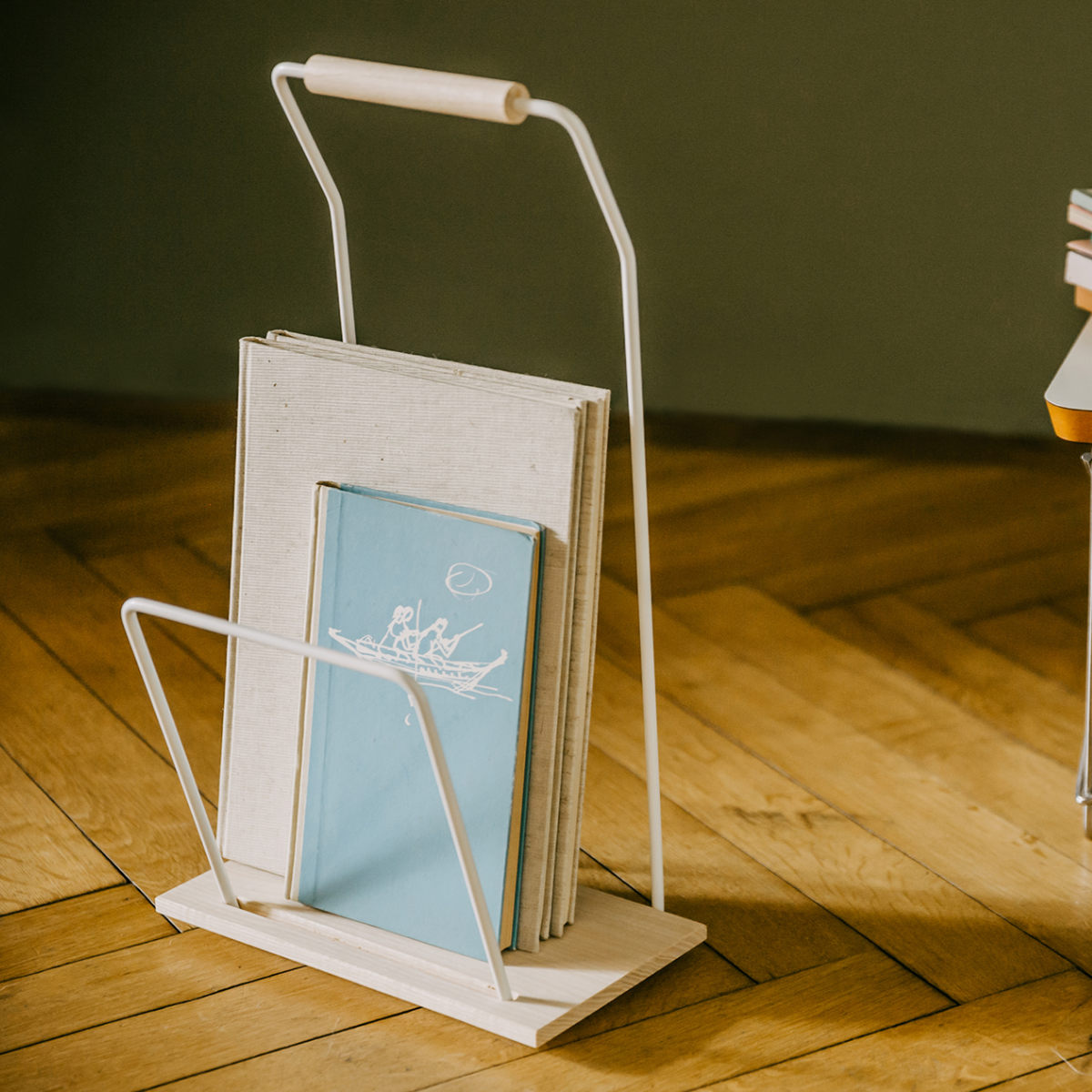 北欧ウッドマガジンラック　ロータイプ SIDE BY SIDE マガジンラック サイドバイサイド Newspaper Rack 木製