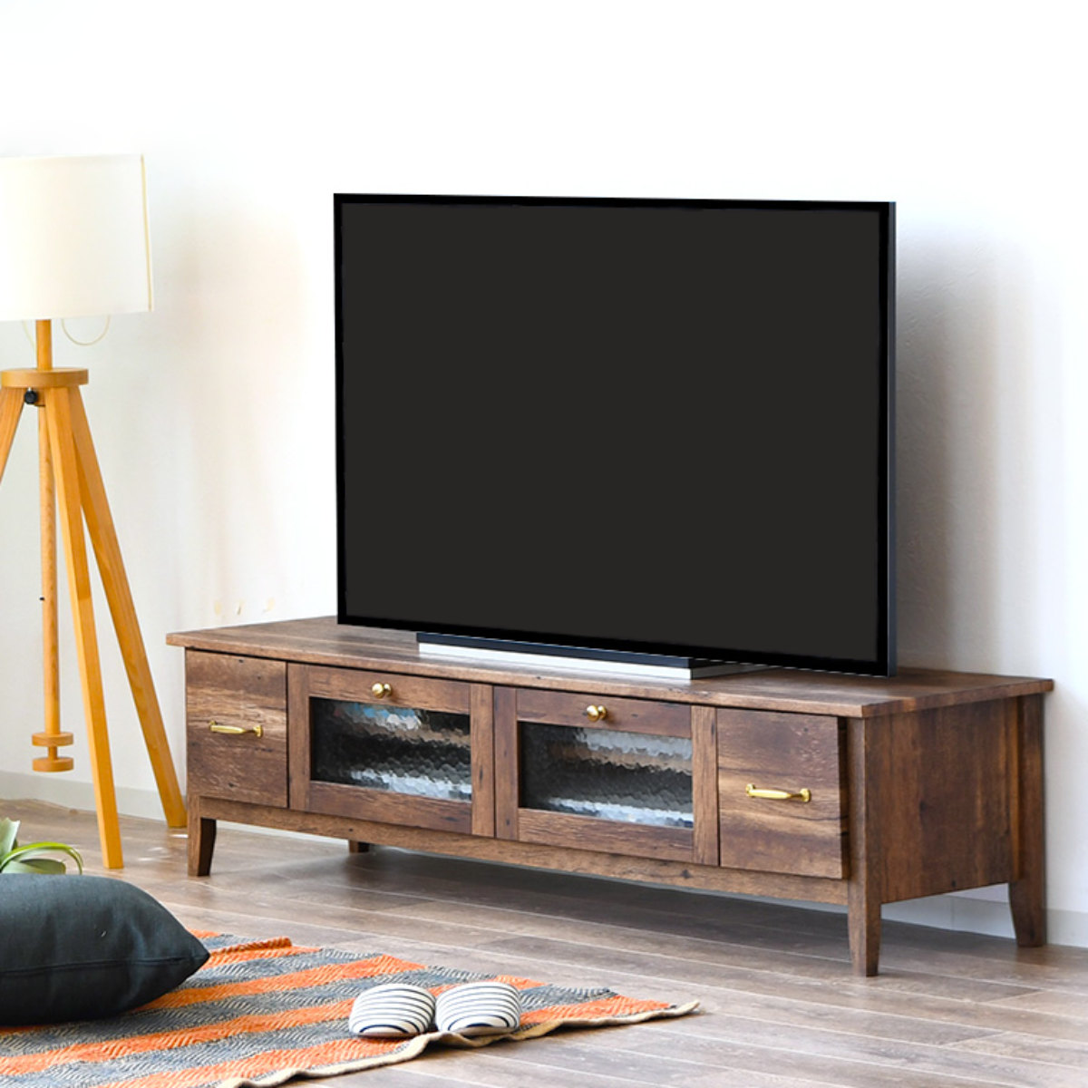 テレビ台 ローボード レトロ調 幅152.5cm （ GATHER TV台 TVボード