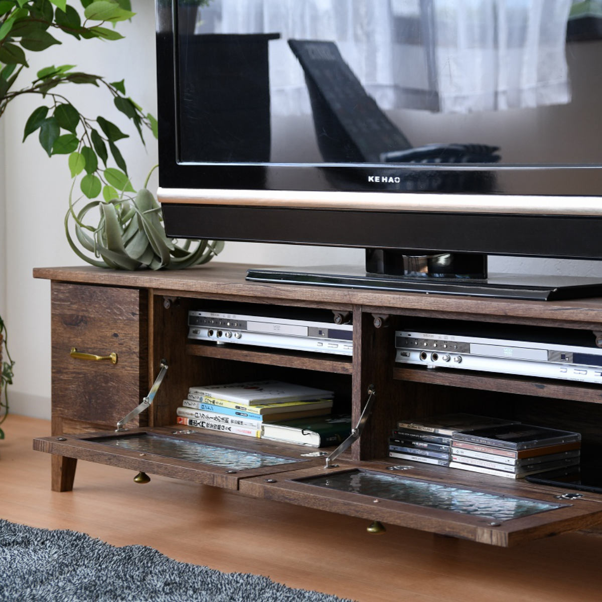 テレビ台 ローボード レトロ調 幅152.5cm （ GATHER TV台 TVボード
