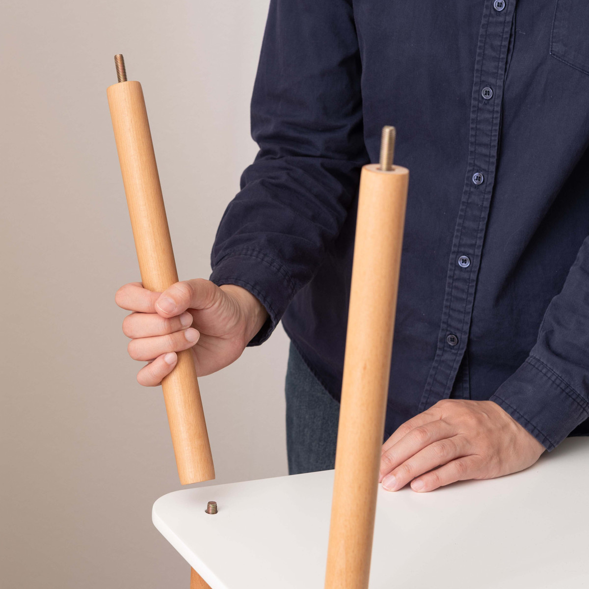 オープンラック 4段 簡単組立て 天然木フレーム 幅80cm （ ラック 棚 工具不要 収納 家具 天然木 シェルフ ）_11