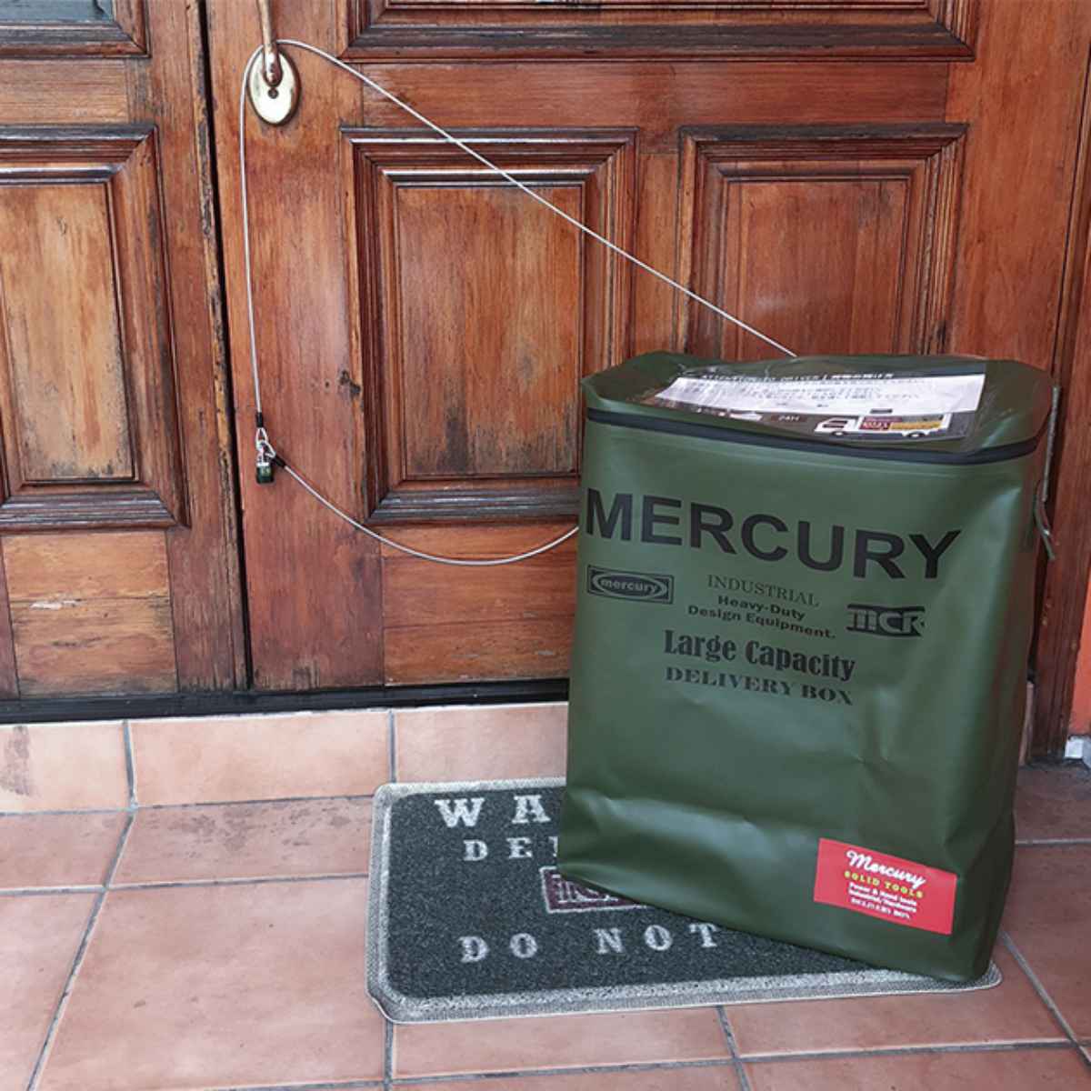 マーキュリー 防水 デリバリーボックス (カーキ) 宅配ボックス 置き配 MERCURY（マーキュリー） 宅配ボックス デリバリーボックス 折りたたみ